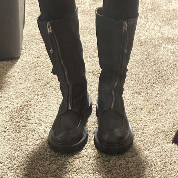 A.S.98 Black Leather Combat Boots Brand New worn once!!! - Picture 7 of 11